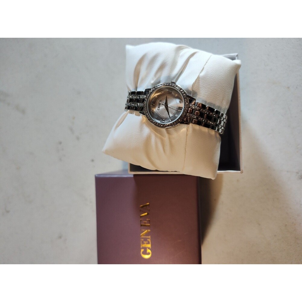 Geneva's Sterling Silver Watch Women's Fmdjm270 1180